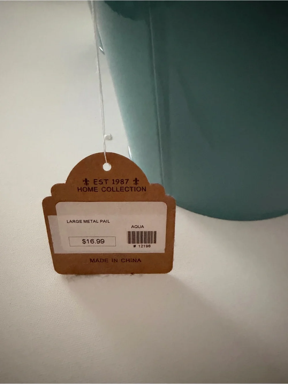 Home Collection Teal Metal Storage Buckets - Set of 2